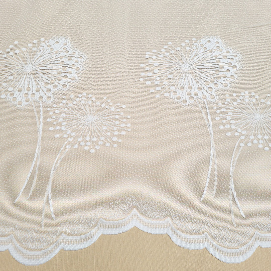Jacquard curtain CHMÝŘÍ white