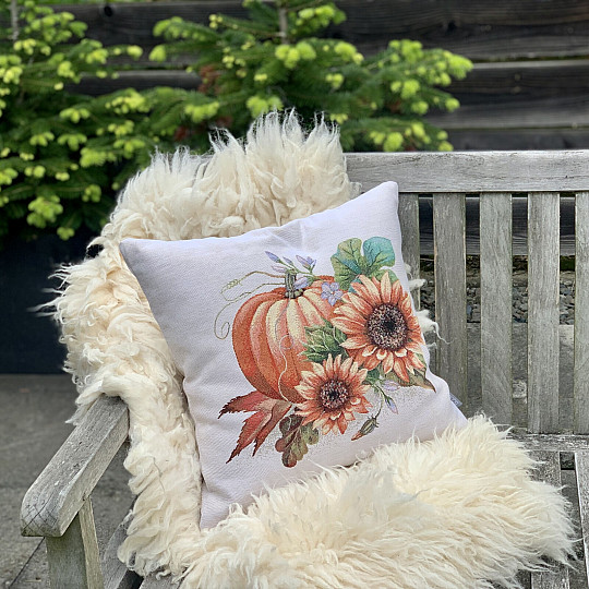 Tapestry pillowcase PUMPKINS AND SUNFLOWERS