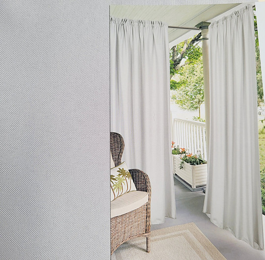 Decorative outdoor curtain GAIA GREY