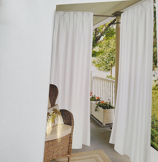 Decorative outdoor curtain GAIA WHITE