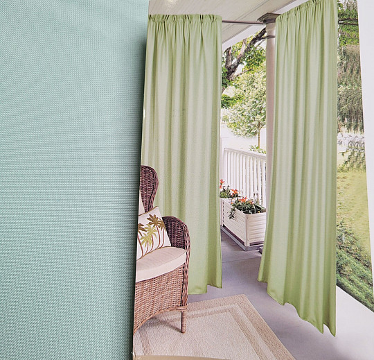 Decorative outdoor curtain GAIA GREEN