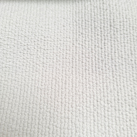 Luxurious monochrome designer decorative fabric GERSTER 77052/10 WHITE