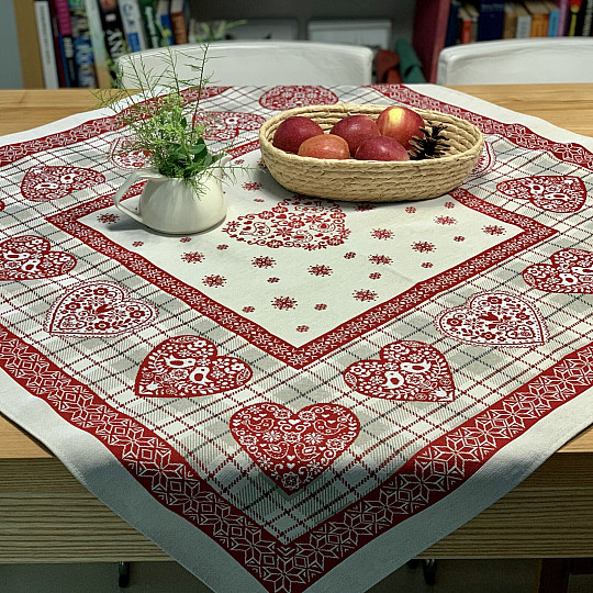 Tapestry tablecloth and scarf HEART IN KARA