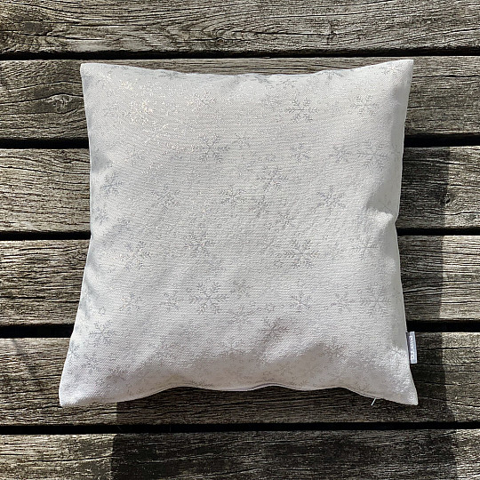 Christmas decorative cover SILVER FLAKES