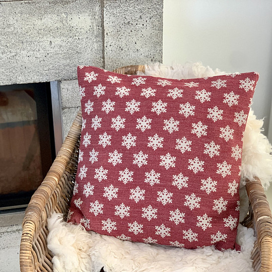 Luxurious decorative cover FLAKES RED