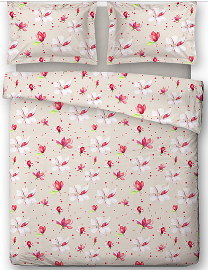 Cotton satin bedding MAGNOLIE