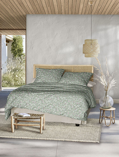 IRISETTE luxury cotton satin TOKIO 8567-30 GREEN