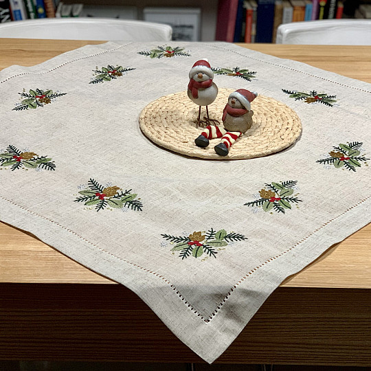 Embroidered tablecloth COLORFUL Twigs