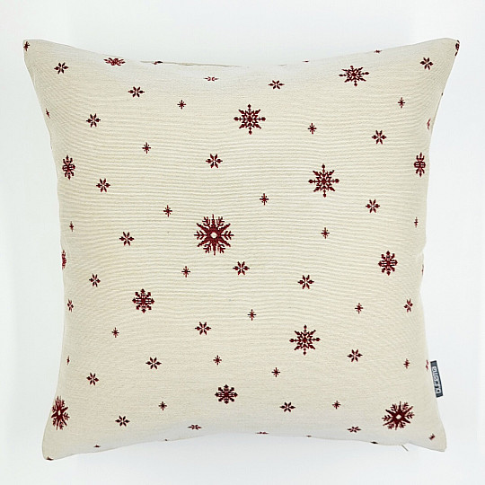 Christmas tapestry cover GENTLE FLAKE RED