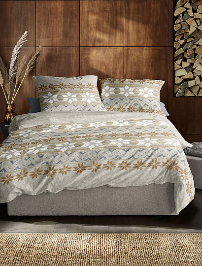 Luxury flannel bedding IRISETTE PANDA 8621-80 NATUR