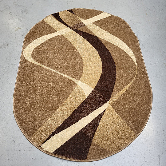 Oval rug Brown beige