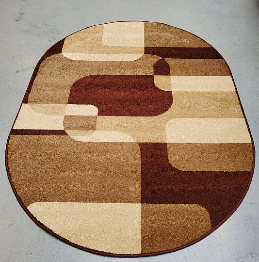 Oval rug Sepia brown