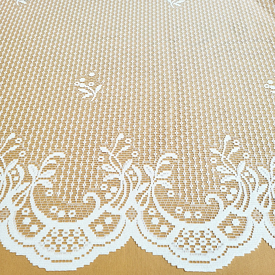 Jacquard curtain HEDA white