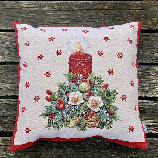 Christmas tapestry cover CHRISTMAS CANDLE II
