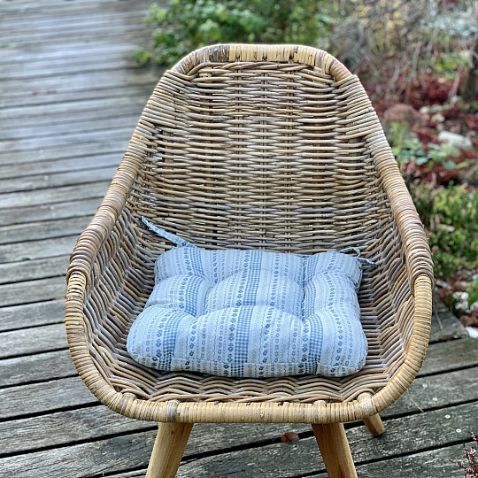 SEAT CUSHION TOSCANA VALERY RIGA stripe blue