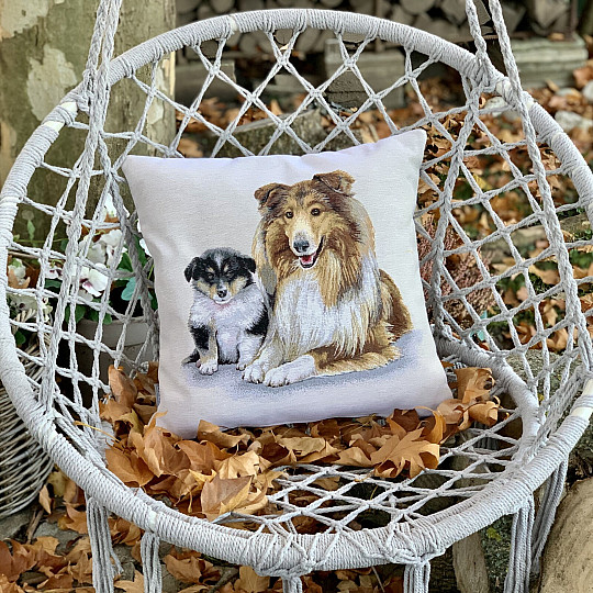 Tapestry cover COLLI AND PUPPY