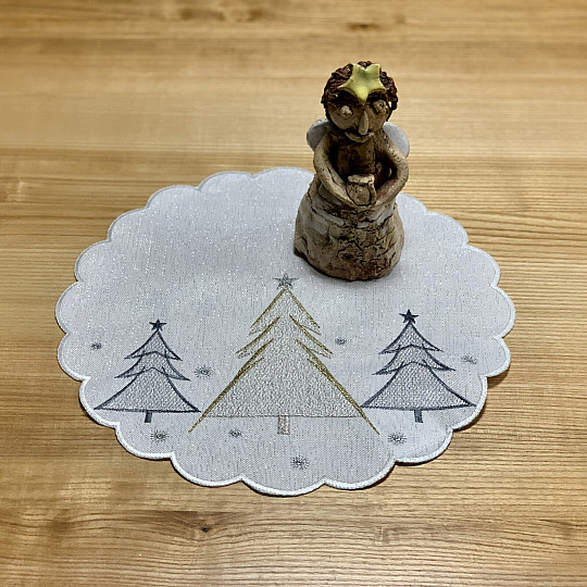 Placemat GREY GOLDEN TREES