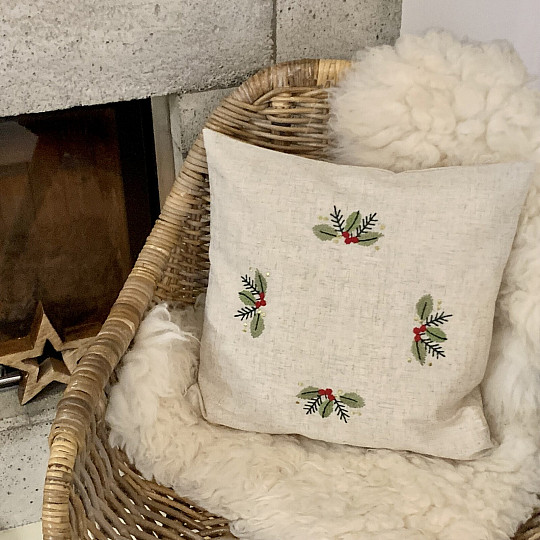 Embroidered cover COLORFUL Twigs