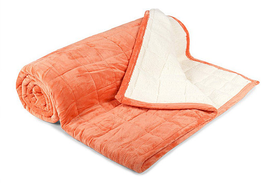 Microfiber blanket EXTRA SOFT SHEEP - salmon