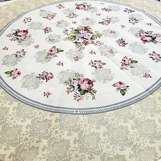Round tapestry tablecloth CASTLE ROSE