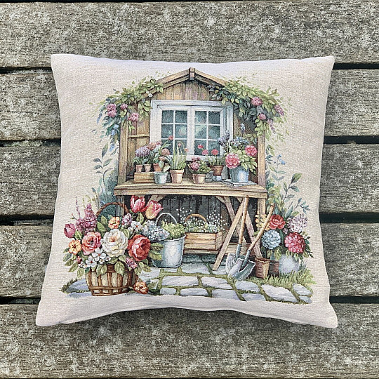 Tapestry pillowcase GARDEN HOUSE