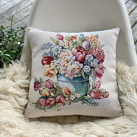 Tapestry pillowcase SPRING BOUQUET