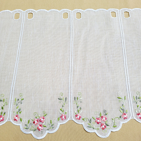 Stained glass curtain PINK FLOWERS