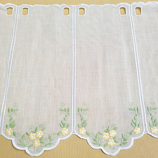 Stained glass curtain YELLOW FLOWERS