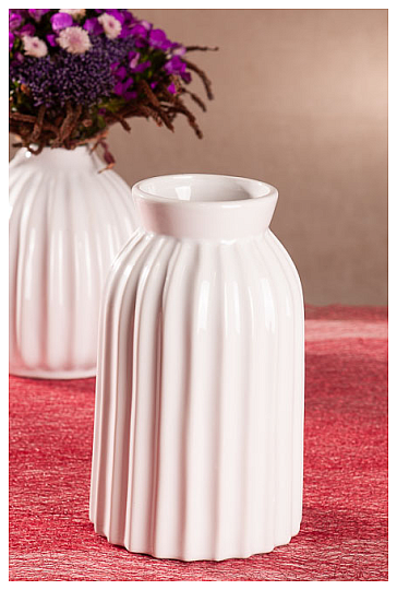 TOLEDO VASE WHITE tall