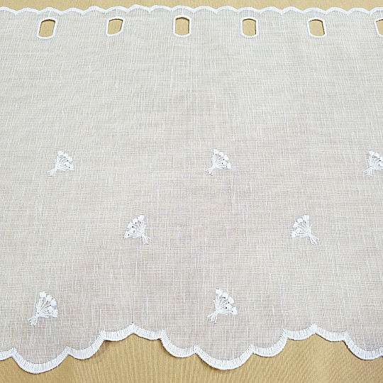 Stained glass curtain TULIPS MINI WHITE