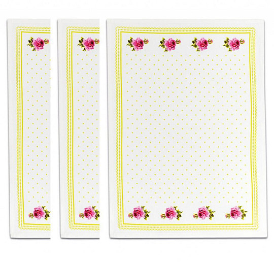 GRANDMA'S Towels Roses Green