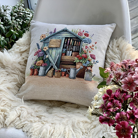 Tapestry pillowcase GARDEN SHED