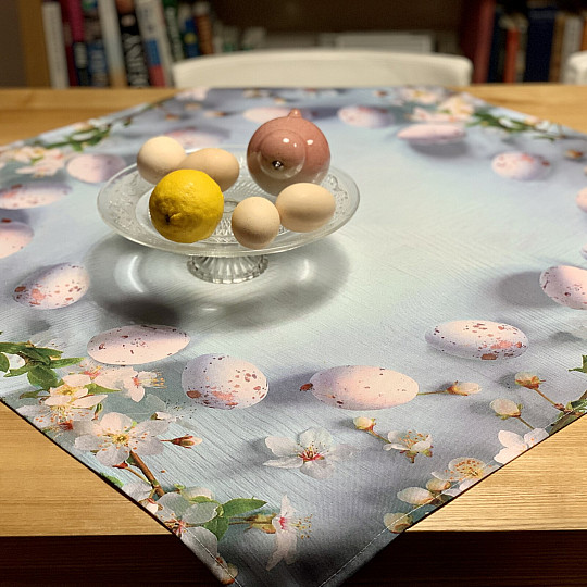 Tablecloth and scarf EASTER with flowers