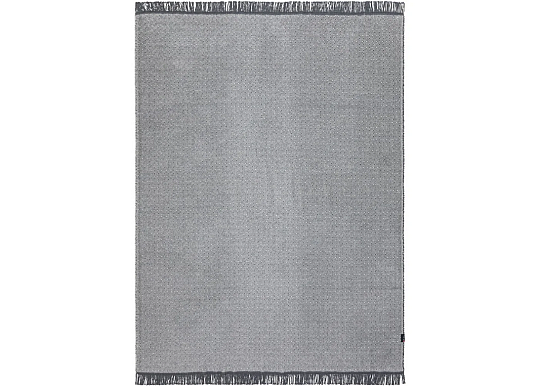 Blanket VIENNA GREY with fringes