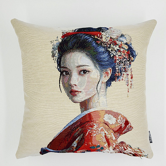 Tapestry pillowcase GEISHA