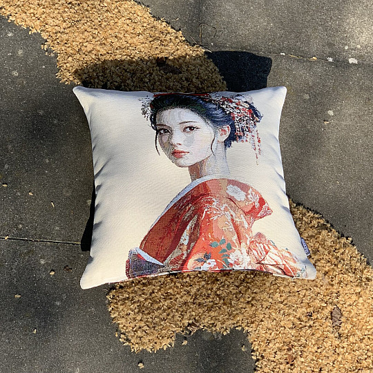 Tapestry pillowcase GEISHA