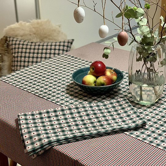 Tablecloth and scarf MAXI CORET green