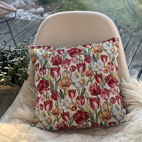 Tapestry pillowcase TULIPS NAOMI