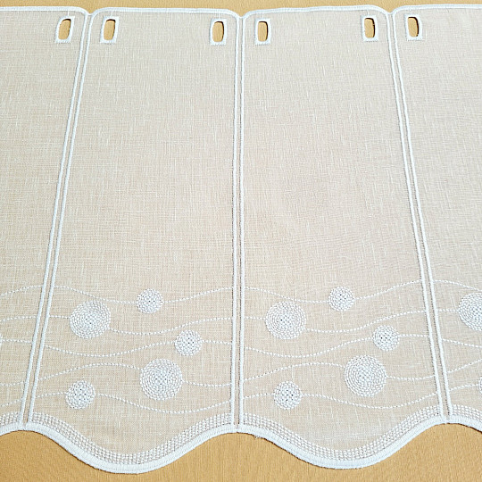 Curtain for stained glass GERSTER 11857 wheels white