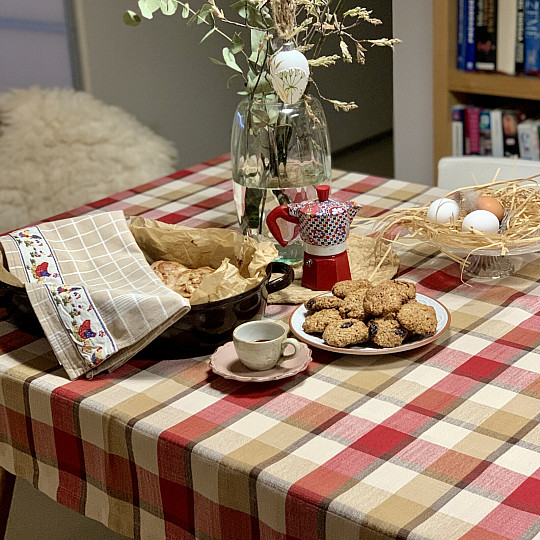 Tablecloth and scarf ATILA RED