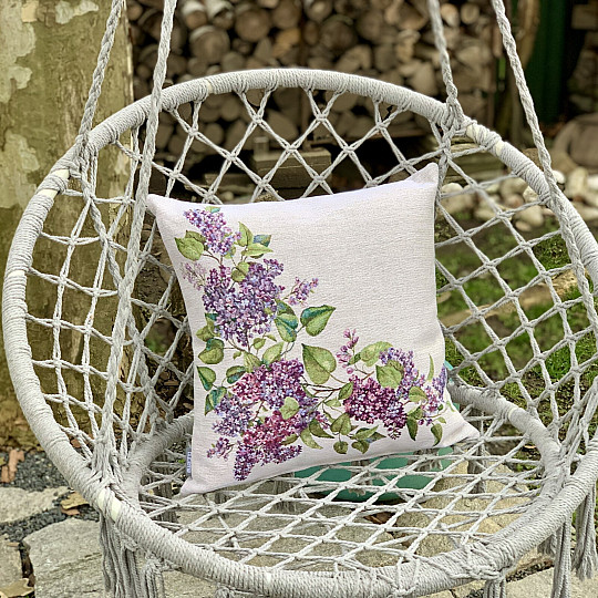 Tapestry pillowcase LILAC left