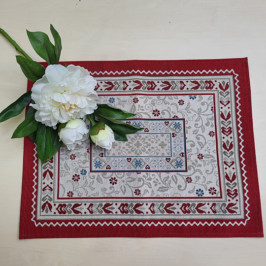 Tapestry placemat FLOWERS IN A FRAME
