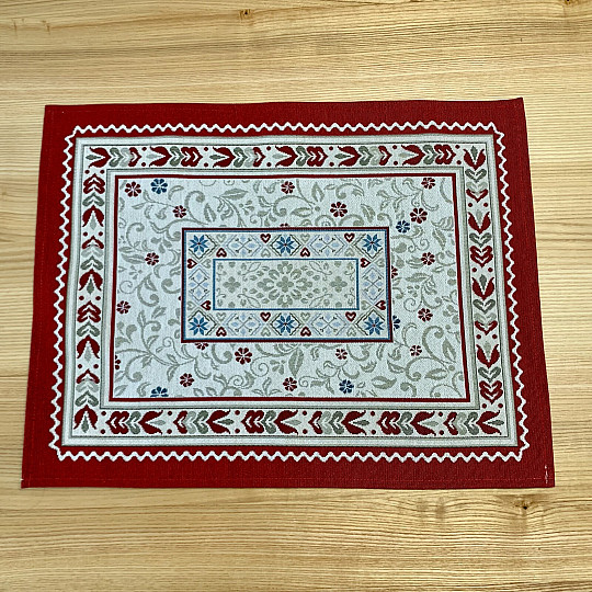 Tapestry placemat FLOWERS IN A FRAME