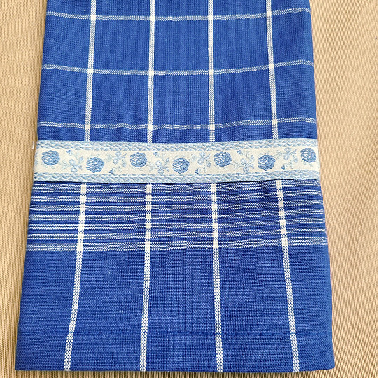 GRANDMAS BLUE WITH FLOWERS tea towels