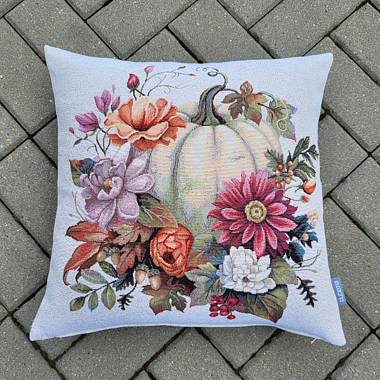Tapestry pillowcase PUMPKIN WHITE