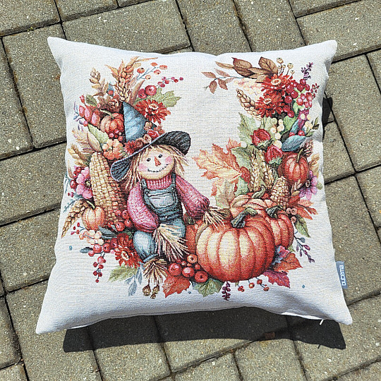 Tapestry pillowcase PUMPKIN AND BUG