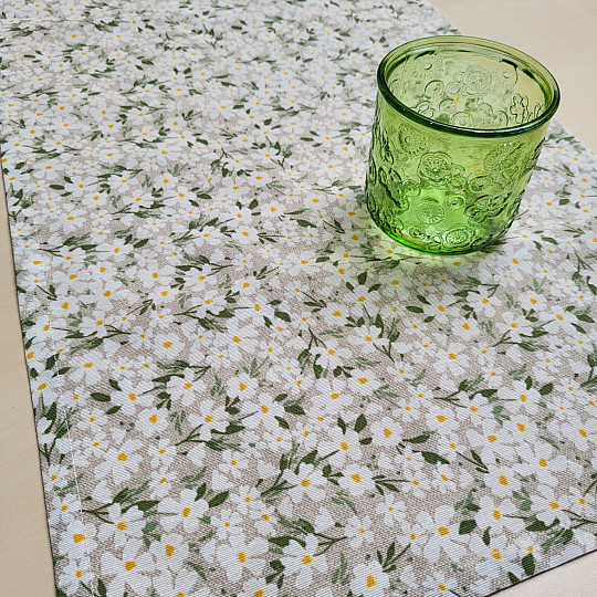 Tablecloth and scarf WHITE FLOWERS