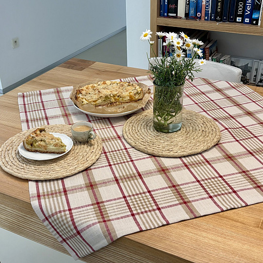 Tablecloth and scarf ANZOL RED