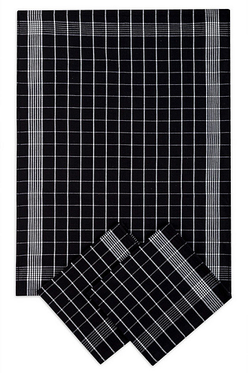 Cotton towels NEGATIVE BLACK - WHITE