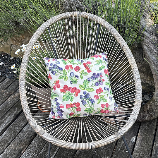Decorative pillowcase RASPBERRIES AND BLACKBERRIES